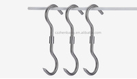 Crochets pivotants pour boucherie - Crochets simples en acier inoxydable 201/304 durables - Crochets rotatifs doubles pour viande et volaille