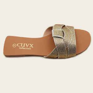 Women's Flat <strong>Sandals</strong> Designer Summer Luxury <strong>Sparkling</strong> Rhinestone <strong>Sandals</strong> Wear Resistant for Women and Women's slippers <strong>Sandals</strong> - Product Image 4