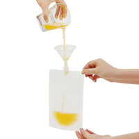 Pochettes D'Emballage en Plastique Transparentes pour Boissons Liquides, Jus, Eau, avec Bec Verseur (250 ml, 500 ml)