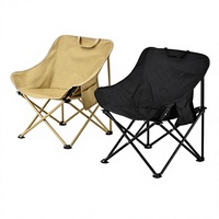 Chaise pliante en acier au carbone avec table et tabouret de pêche portable pour le camping, le croquis et les loisirs