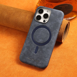 เคสโทรศัพท์หนังเทียมป้องกันการตกหล่นเคสชาร์จไร้สายแบบแม่เหล็กสีทึบออกแบบได้ตามต้องการสำหรับ iPhone16 PRO <span class=keywords><strong>MAX</strong></span> - Product Image 2
