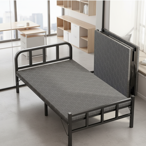 हार्ड बोर्ड लोहे के फ्रेम के साथ सुपर पोर्टेबल मल्टीफंक्शनल तह बिस्तर - Product Image 2