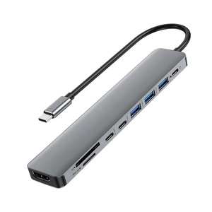 Hub USB C 9 en 1 avec sortie HDTV 4K 30HZ, USB 3.0, USB 2.0, lecteur de carte SD/TF, station d'accueil Type C 100W PD pour <span class=keywords><strong>MacBook</strong></span> - Product Image 4