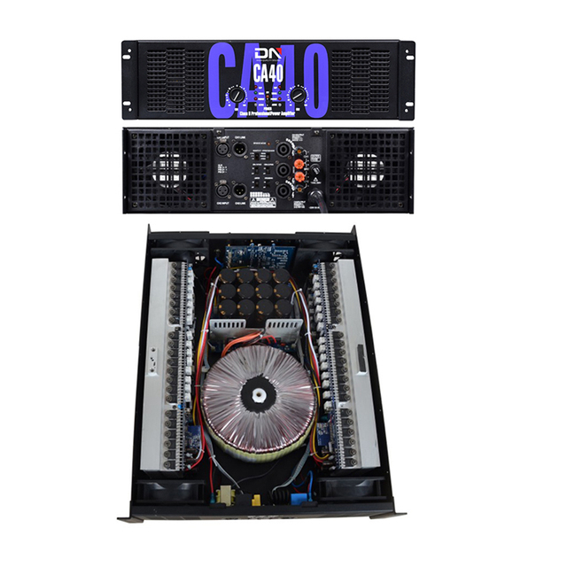 Professional Amplifier CA40 4800w 7000w 2 Channel 2ch Class H 3U 2200w Studio Audio Power Amplifier