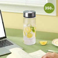 Bouteille d'eau en plastique écologique sans BPA de 12oz avec logo personnalisé et ouverture large Bouteille de sport de voyage pour le camping en plein air et les voyages