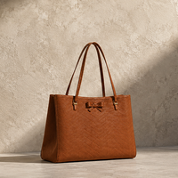 Sac fourre-tout à bandoulière en cuir véritable OEM personnalisé pour femmes, motif chevron, sacs à main de luxe, boutique de mode, fabrication sur mesure
