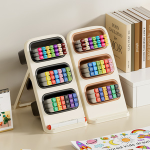 Desktop Storage Box Multi Layer Marker Holder Standing Type Office Student Stationery Organizer Solid Color Rectangle - Product Image 5