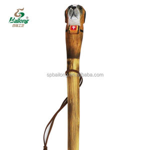 Bastone da passeggio all'aperto intagliato con testa di animale intagliato per bambini - Product Image 5