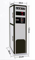 Distributeur automatique de billets DY19 en libre-service, acceptant les paiements par pièces, espèces et cartes, avec écran LED, affichage des prix des billets, kiosque de billetterie intérieur
