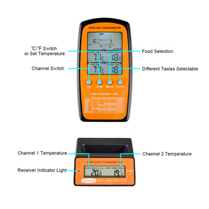 <span class=keywords><strong>Thermomètre</strong></span> numérique <span class=keywords><strong>sans</strong></span> <span class=keywords><strong>fil</strong></span> pour BBQ, appareil à 2 sondes pour Grill, viande, jardin en plein air, cuisine, livraison gratuite - Product Image 5