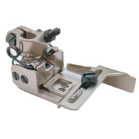 Nouveau pied presseur surjeteur industriel en acier à 3 aiguilles et 5 fils, avec guide de bord droit réglable pour ourlets double couche 5,6 mm
