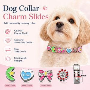 Breloques en émail de 8 mm avec cristaux pour collier de chien, laisse, bracelet en alliage de zinc, mignonnes, unisexe, cadeau de mariage, fête, bijoux DIY - Product Image 5