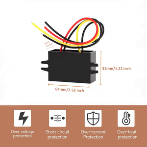 Waterproof 24-60V to <strong>12V</strong> 1-7A DC-DC Converter Step Down Module <strong>Power</strong> <strong>Adapter</strong> for Home Use for Car/Truck/Motor/Boat/E-bike/CCTV - Product Image 2