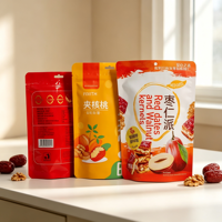 Sacs d'emballage verticaux en aluminium PET VMPET PE avec fermeture à glissière refermable pour les détaillants de snacks