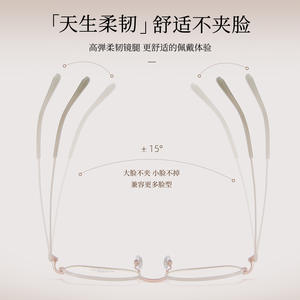 กรอบแว่นตาโลหะผสมรุ่นใหม่ 50013 น้ำหนักเบา แว่นอ่านหนังสือสำหรับทุกเพศ เลนส์เรซิ่น ผลิตที่ตานหยาง - Product Image 2