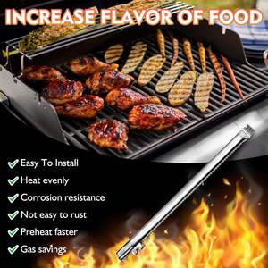 Tubo de quemador de acero inoxidable 304 para parrillas de <span class=keywords><strong>Gas</strong></span> <span class=keywords><strong>Weber</strong></span> Genesis II E310 E315 E335 2017, modelos más nuevos, paquete de 3 accesorios - Product Image 5