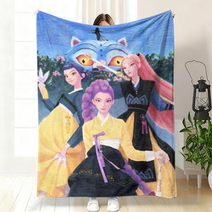 Nouvelle couverture en flanelle personnalisée, motif anime KPOP chasseur de démons, pour la sieste, utilisable toute l'année - Product Image 1