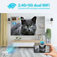 Tripsky-Proyector T5 pour l'extérieur, appareil portable avec LCD, LED, 4K, 300 lumens ANSI, Android, intelligent