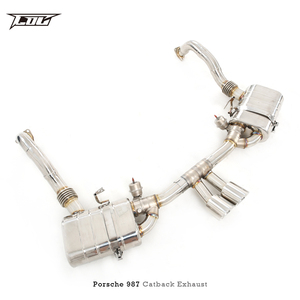 Escape Catback COC para Porsche <span class=keywords><strong>Cayman</strong></span> <span class=keywords><strong>987</strong></span> <span class=keywords><strong>2.7</strong></span> 2.9 3.4 2005-2013, Acero Inoxidable Personalizado, Tubo de Escape de Alto Rendimiento con Silenciador - Product Image 2