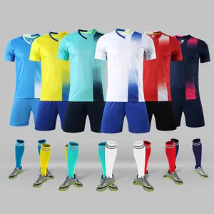 Fábrica Personalizada Impressão De Transferência De Calor Veste Uniformes Secos Rápidos Camisas Sportswear Set Equipe De Treinamento Futebol Desgaste Camisas De Futebol