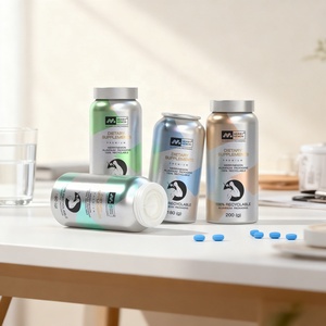Bouteille et pot en aluminium personnalisables, idéaux pour l'emballage de compléments alimentaires pour animaux de compagnie avec votre logo et votre design - Product Image 1