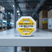 Autocollant adhésif personnalisé avec logo, capteur d'impact 25G, forte adhérence, indicateur d'impact pour l'expédition, avertisseur de choc pour le transport