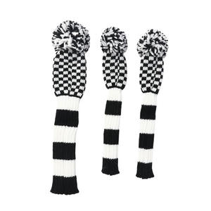 Fundas para Palos de <span class=keywords><strong>Golf</strong></span> con Diseño de Tablero de Ajedrez, Impermeables, con Pompones, para Driver y Fairway Wood, con Cierre Elástico, <span class=keywords><strong>Precio</strong></span> de Fábrica China - Product Image 3