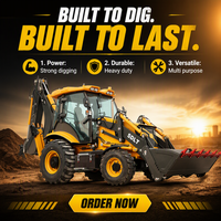 Pabrik Langsung Menyediakan Excavator Loader Backhoe 4x4 Roda Mini dengan Harga Bagus