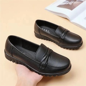 Mocasines de Mujer para Primavera, Planos, de Color Sólido, con Cuero Suave, Impermeables, para Mamás, Dropshipping - Product Image 2