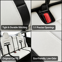 Housses de siège personnalisées pour Tesla Model 3 2019-2021, cuir Nappa imperméable, ensemble complet, accessoires automobiles, vente en gros d'usine
