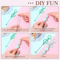 Barres de porte-clés de luxe artisanales de qualité supérieure, perles en vrac pour kit de fabrication de porte-clés, cadeaux pour femmes et hommes, artisanat DIY élite rapide