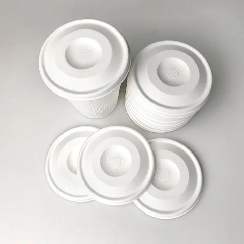 Mug Sugarcane Bagasse For Compostable Cup Lids Biodegradable Coffee Lid