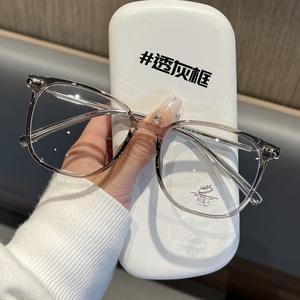 Nuevas gafas cuadradas de estilo coreano para mujer, montura completa con lentes de PC anti luz azul, gafas para miopía, diseño transparente - Product Image 4