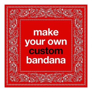 Multifunctional <b>Bandana</b> Colourful Custom square Silk Bandanna Printed Classic Custom <b>Bandana</b> logo Cotton <b>Red</b> <b>Bandana</b> Custom - Product Image 1