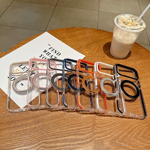 เคสโทรศัพท์แบบวงแหวนแม่เหล็กหมุนได้ 360 องศา สำหรับ iPhone 18 17 16 15 14 13 Pro Max ป้องกันแรงกระแทก โปร่งใส - Product Image 6