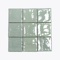Carreaux de céramique modernes dégradés rouge bleu vert, antidérapants, résistants à l'usure, épaisseur 8 mm, petits carreaux carrés 100x100 mm, aspect brique