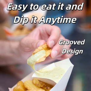 Chips personalizados embalaje alimentos chips conos waffle cono crepe caja de patatas fritas cajas cono de papel con salsa taza Churros soporte de mano - Product Image 4