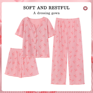 2 pz abbigliamento da <span class=keywords><strong>notte</strong></span> da donna con stampa a fumetti Hallokitty comoda <span class=keywords><strong>camicia</strong></span> da <span class=keywords><strong>notte</strong></span> estiva in <span class=keywords><strong>seta</strong></span> <span class=keywords><strong>di</strong></span> ghiaccio con chiusura in vita elastica - Product Image 5