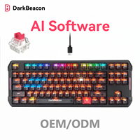 Clavier de jeu AI mécanique à effet Hall magnétique rétroéclairé RGB Flux 87 RU, déclenchement rapide, 80% TKL, Esports, 8000Hz, pour jeux FPS, USB-C