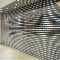Porte à enroulement automatique FZH en polycarbonate, haute clarté optique, sécurité anti-éclatement, pour centres commerciaux et devantures de magasins