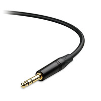 Diskon Besar ZC-XLR001 6Mm Konduktor Telanjang Tembaga Bebas Oksigen Terisolasi Tiga Inti Berlapis Emas 6.35Mm Kabel Pria 1/4TS