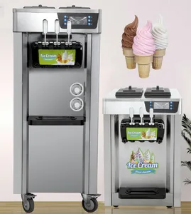 3 kolu lezzet masaüstü dondurma yumuşak dondurma makineleri fabrican de glace ticari contertop italienne 36 20 litre italienne