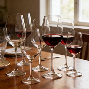 Verres à pied fin en cristal haute transparence, design classique, base antidérapante, pour réunions <span class=keywords><strong>de</strong></span> <span class=keywords><strong>famille</strong></span> et comptoirs <span class=keywords><strong>de</strong></span> bar - Product Image 5