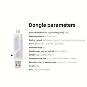 <b>RC</b> C1 for Compatible Remote Controller Built-in 500mW ELRS 2.4G TX Module with Dongle for Airplane <b>Drone</b> Beginner Pilot - Product Image 6
