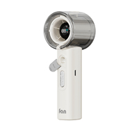 Ventilateur portable moderne Pop 3000mAh avec affichage LED, 100 vitesses, brumisateur, rechargeable, mini ventilateur à main avec fonction de refroidissement par pulvérisation
