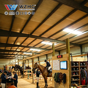 Manège d'équitation professionnel en intérieur avec structure en acier préfabriquée et conception de grande portée - Product Image 1