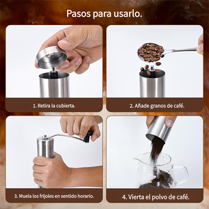 Venta directa de fábrica: Molinillo de café manual portátil premium de acero inoxidable con núcleo de muela cerámica - Product Image 4