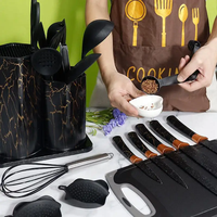 Nouveau Ensemble de 25 Ustensiles de Cuisine en Silicone Antiadhésifs pour la Maison, Résistants à la Chaleur, Outils de Cuisson et de Service