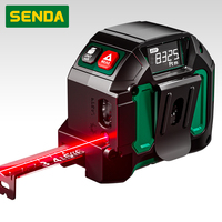 SENDA Promotion : Mètre à ruban laser numérique 2-en-1 à enroulement automatique, rechargeable par USB, avec écran LCD, magnétique, en acier au carbone, 60M