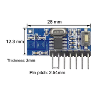 Module récepteur RF 433 MHz avec décodeur de code d'apprentissage, kit DIY sans fil 433 MHz à 4 sorties pour télécommande, encodage 1527